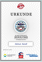 Helmut Kaindl - Urkunde